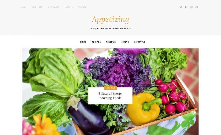 Appetizing – Food Blog WordPress Theme