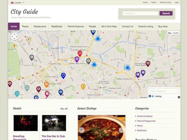 City Guide WordPress Theme