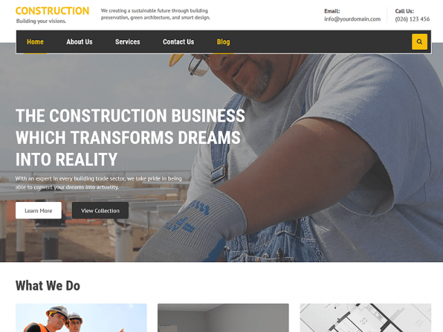 Construction WordPress Theme