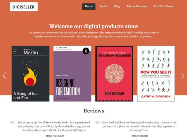 Digiseller – Book Author & Ebook Selling WordPress Theme