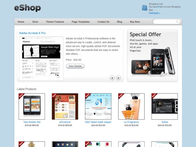 eShop – Shopping Cart Theme