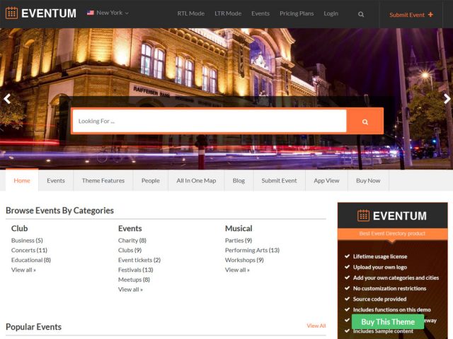 Eventum – WordPress Events Directory Theme