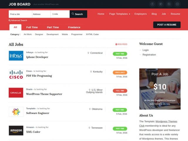 Job Board WordPress Theme