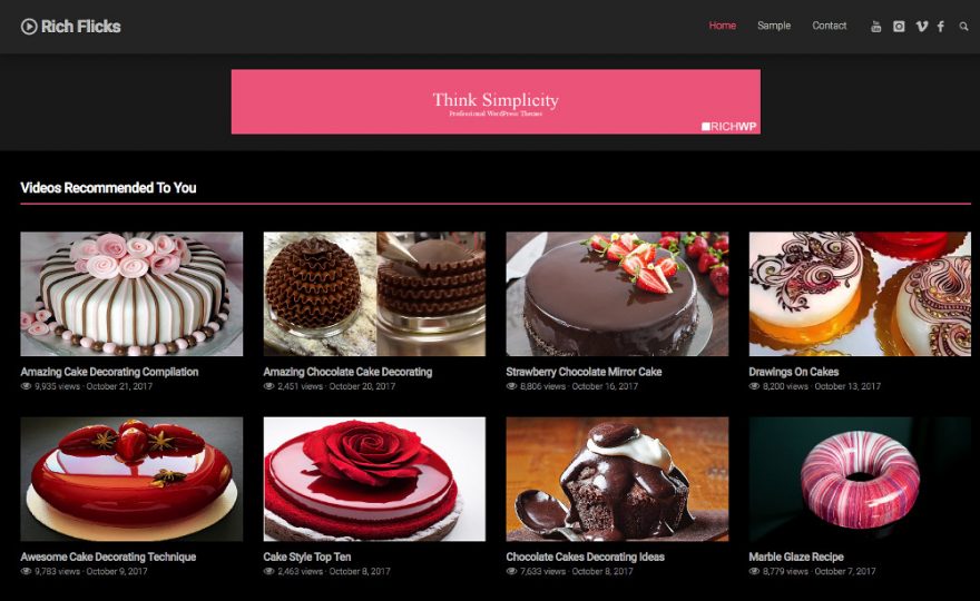 Rich Flicks – WordPress Video Theme