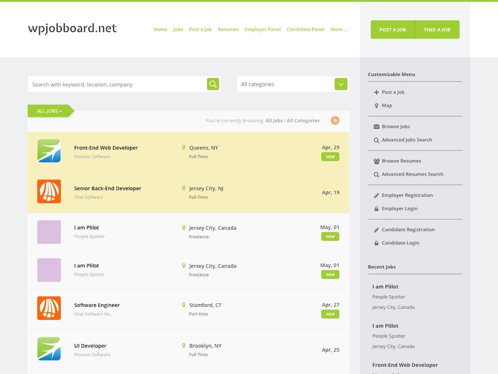 wp job board wordpress plugin